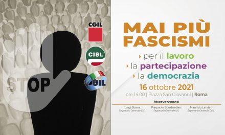 Mai più fascismi: il 16 ottobre in piazza